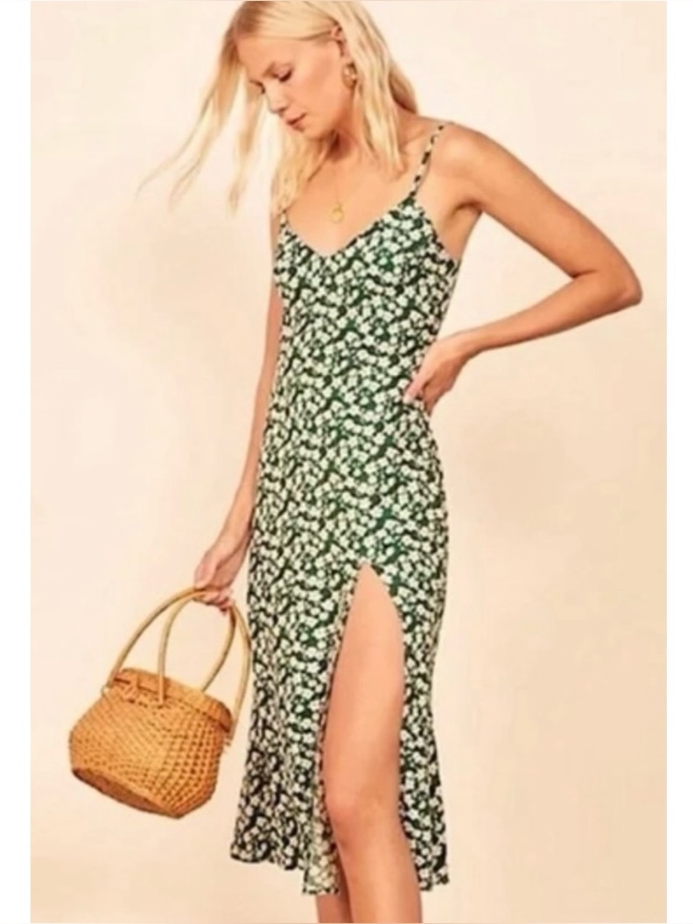 Reformation Crimini Floral Slip Midi Dress 2